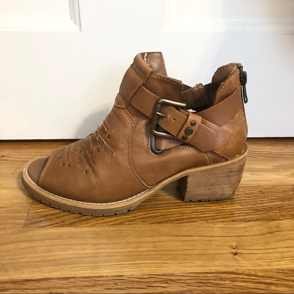 CAT by Caterpillar Open Toe Booties